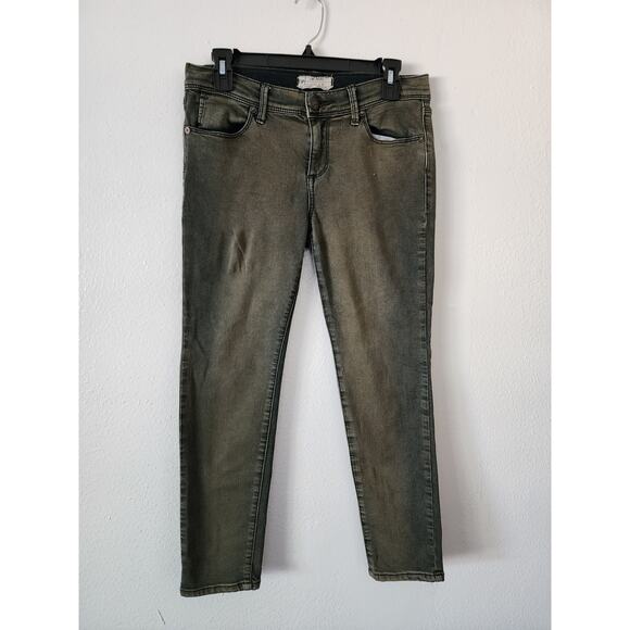 Free People Rolled Crop Mid Rise Skinny Jeans in Maris - Picture 3 of 11